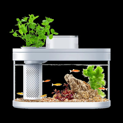Geometry Amphibious Eco Fish Tank Pro Automatic Timing Feeding Wifi Smart Box Work with Mijia Full Color Gamut Lighting
