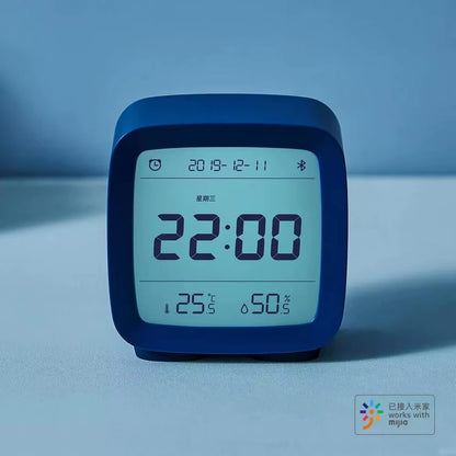 Bluetooth Alarm Clock Temperature Humidity Display LCD Screen Adjustable Nightlight Use with Mijia APP Smart Home