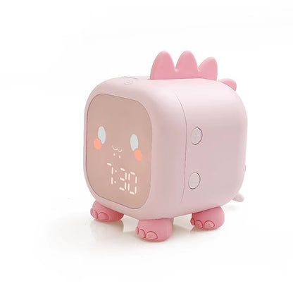 Youpin Led Cartoon Alarm Clock Voice Control Timed Night Light Kids Sleep Training Desktop Alarm Clock with Temperature Display