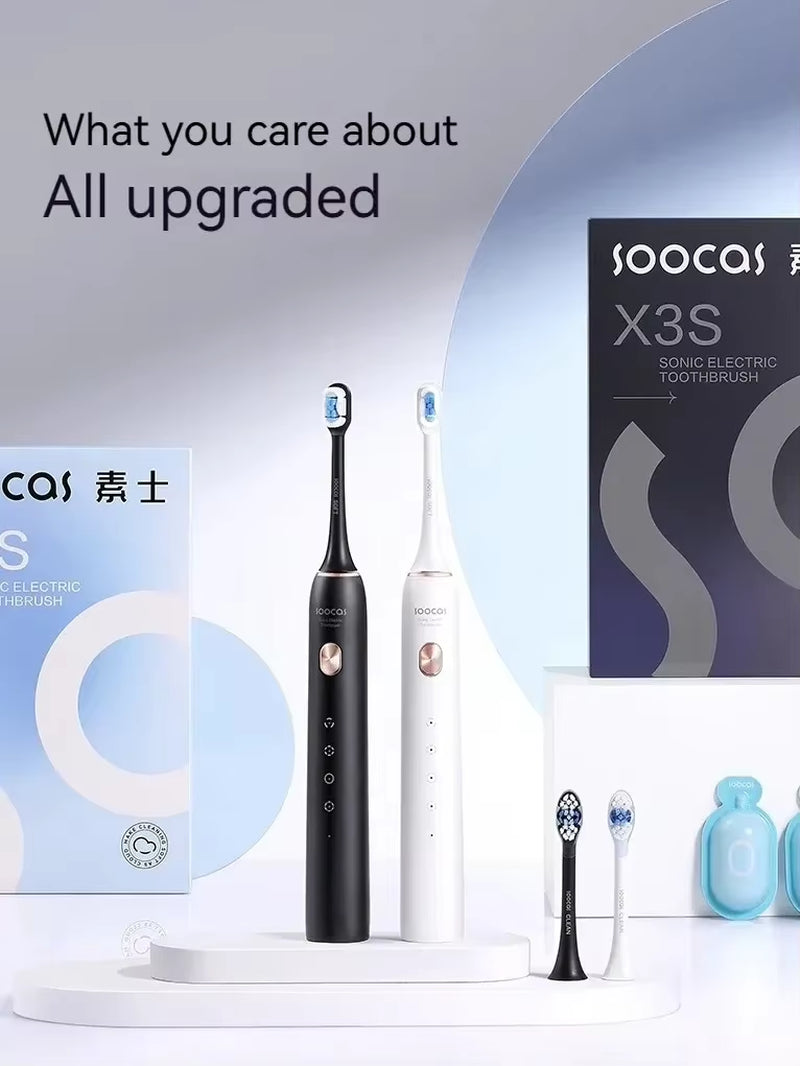 SOOCAS X3S Adult Sonic Electric Smart Toothbrush IPX8 Waterproof 180 Days Battery Life Ultrasonic Soft Cloud Toothbrush Heads