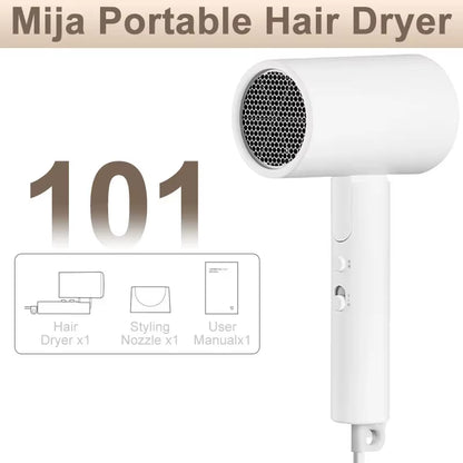 MIJIA Portable Anion Hair Dryer H101 Quick Dry Professinal Foldable 1600W 50 Million Negative Lons Home Travel Hair Care