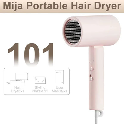 MIJIA Portable Anion Hair Dryer H101 Quick Dry Professinal Foldable 1600W 50 Million Negative Lons Home Travel Hair Care